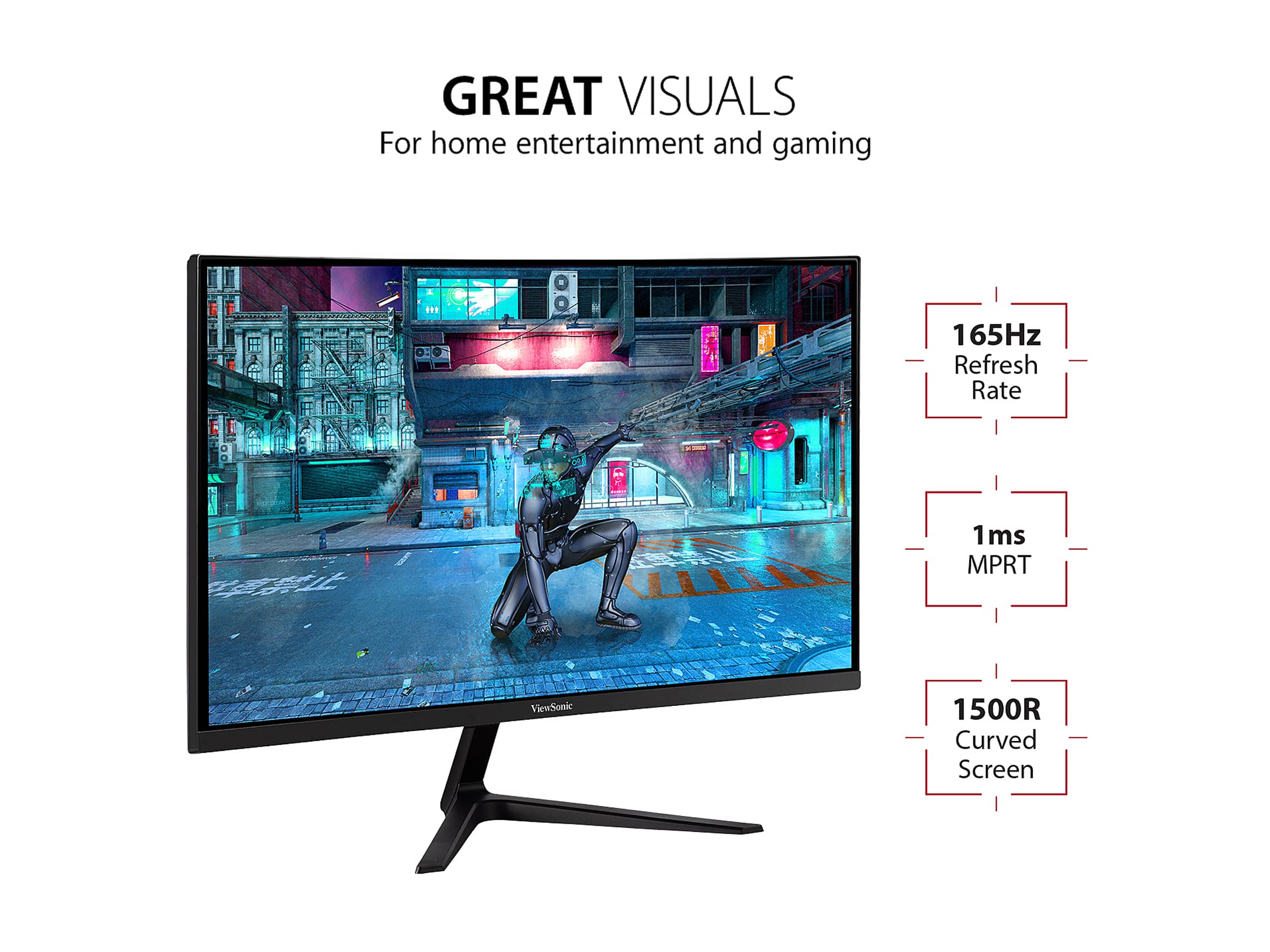ViewSonic VX3218-PC-MHD Monitors Black New