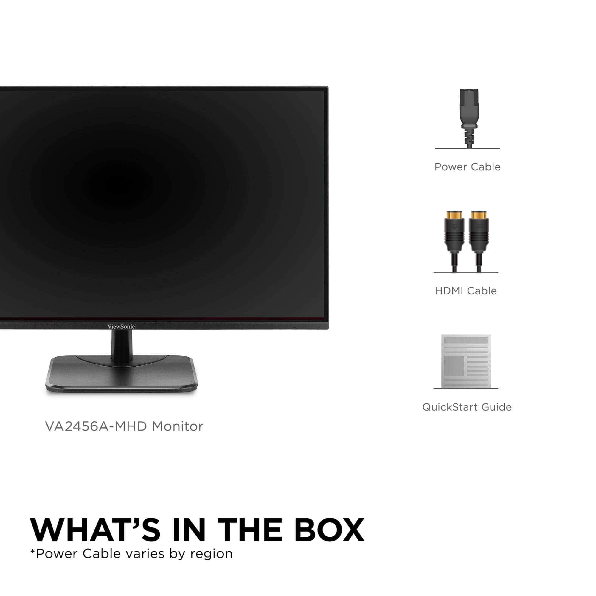 ViewSonic VA2456A-MHD Monitors Black New