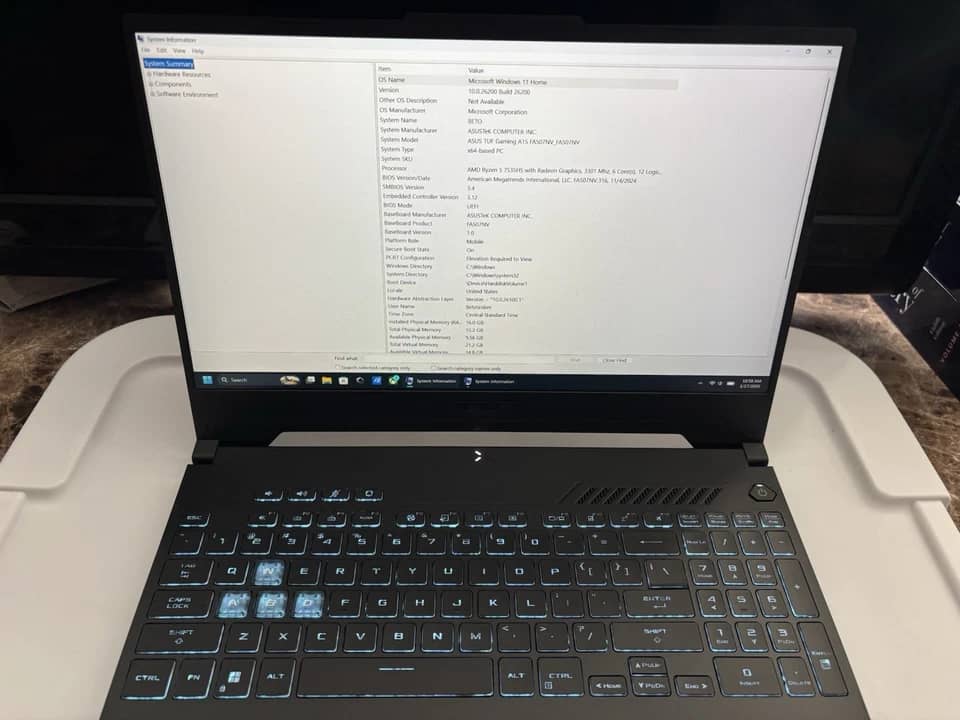ASUS TUF FA507NU Computers 1TB 16GB New