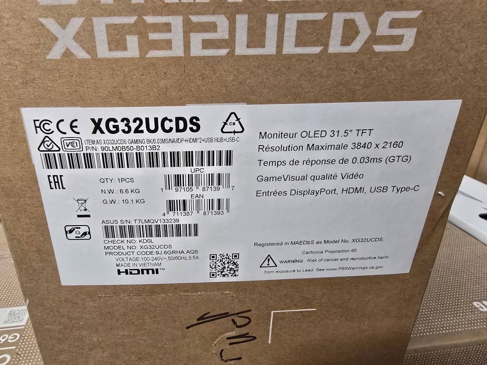 ASUS XG32UCDS Monitors New