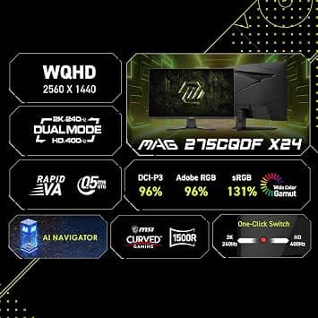 MSI MAG 275CQDF X24 Monitors New