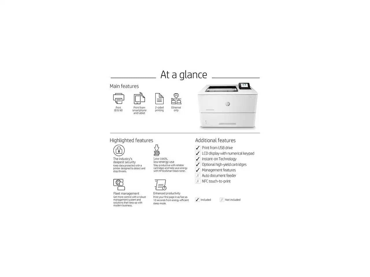 HP HP LaserJet Enterprise M507n Printers New