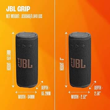 JBL Grip Portable Bluetooth Speakers Black New
