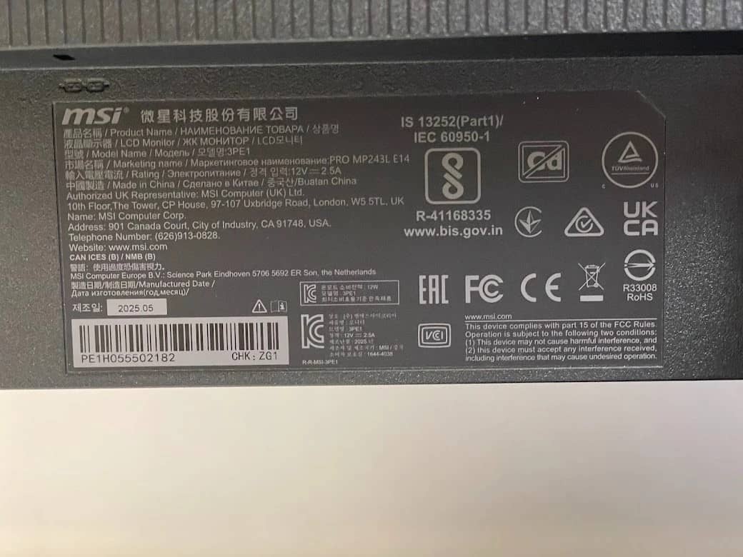 MSI MAG 274F Monitors New