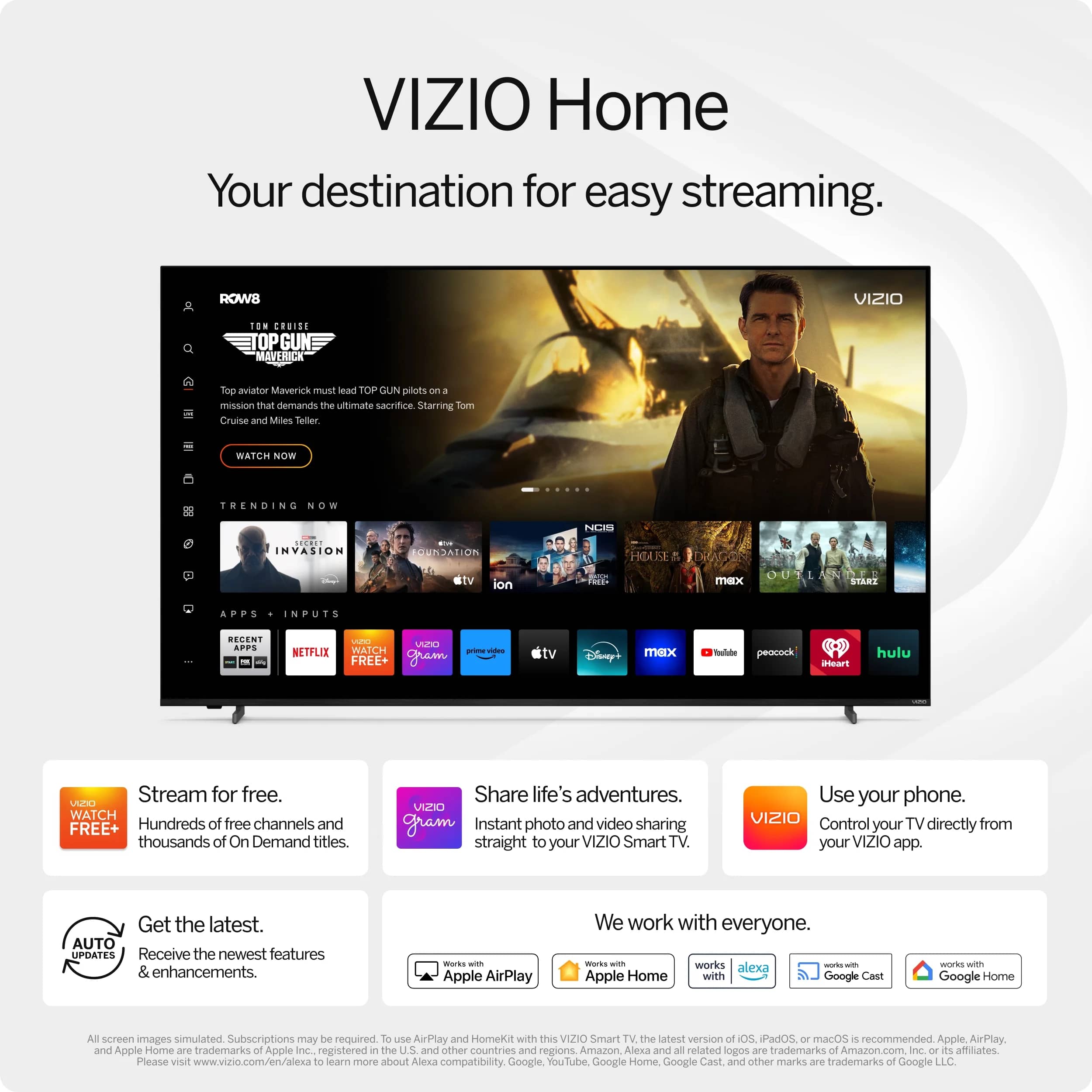 VIZIO D-Series TVs 40 inch New
