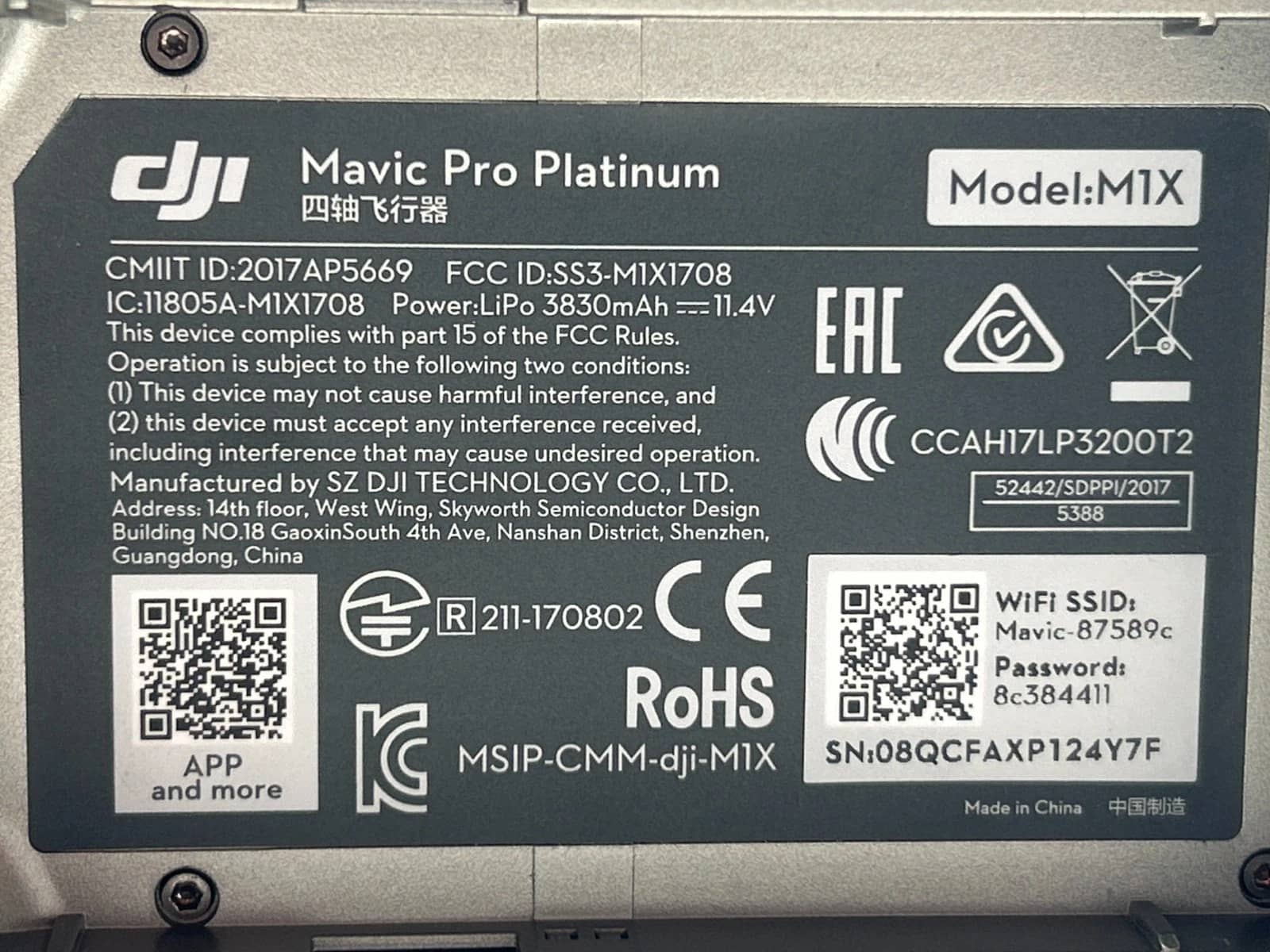 DJI Mavic Pro Platinum Quadcopters & Multirotors Used - Good