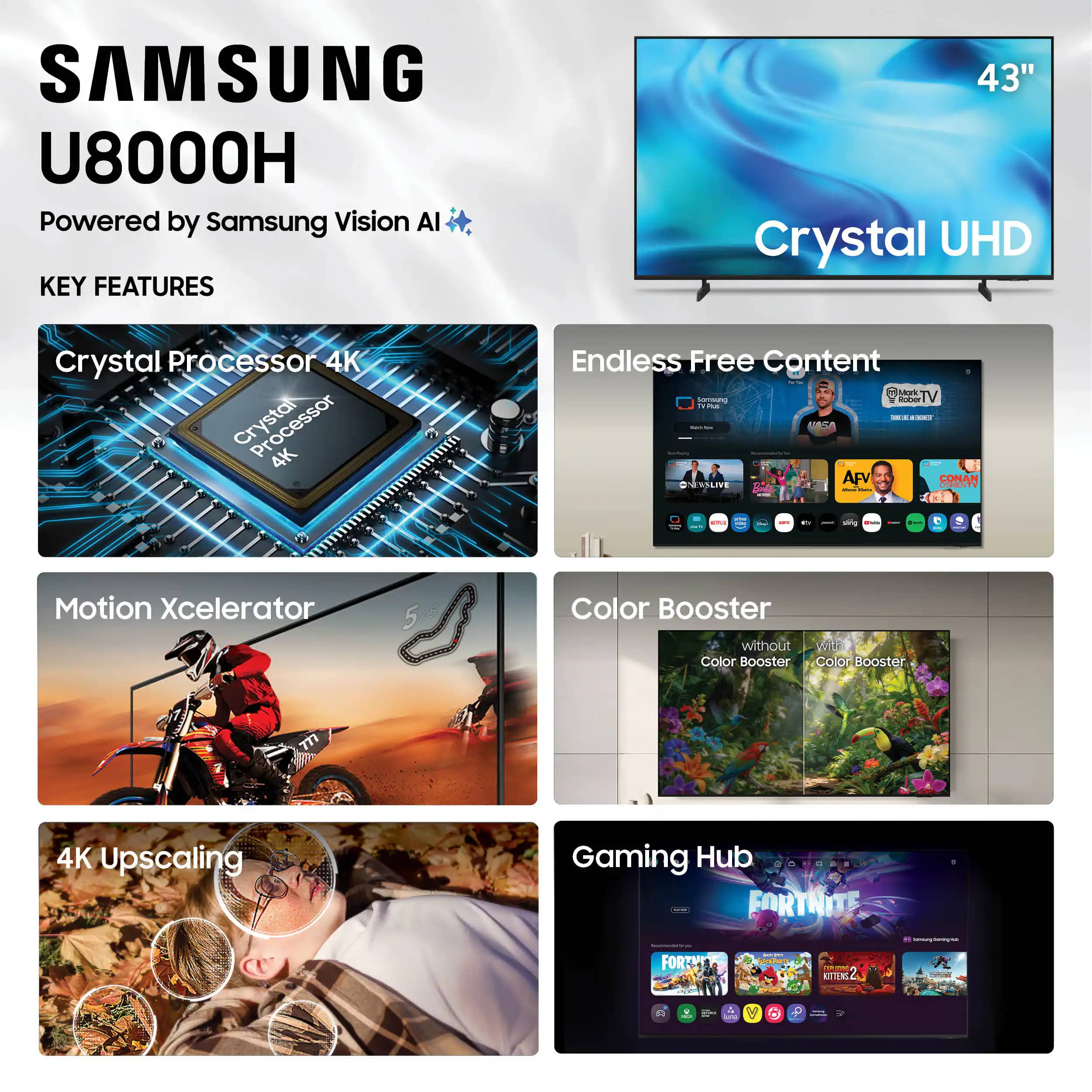 Samsung U8000H TVs 43 inch New