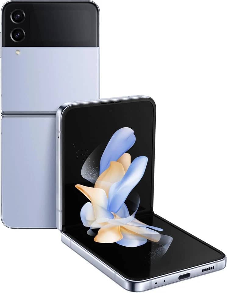 Samsung Galaxy Z Flip4 Cell Phones Blue AT&T 128GB Refurbished - Acceptable