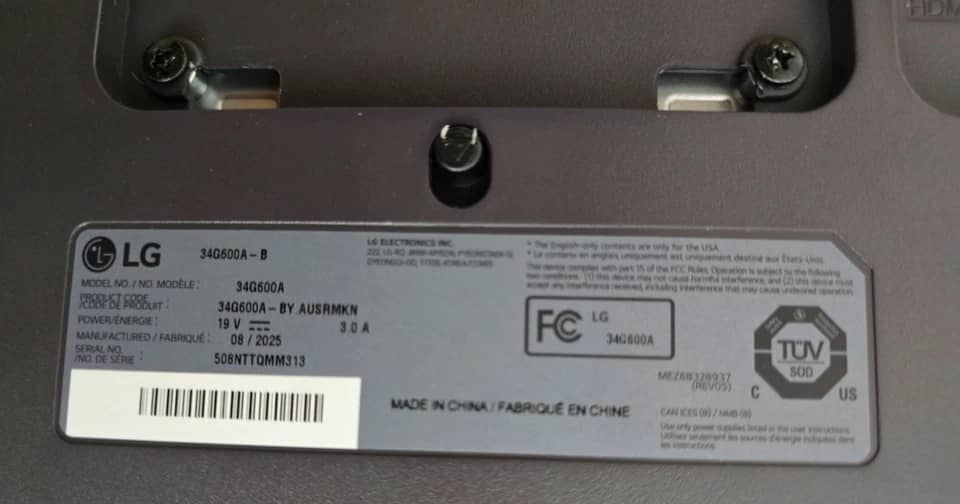 LG 34G600A-B Monitors Refurbished - Excellent