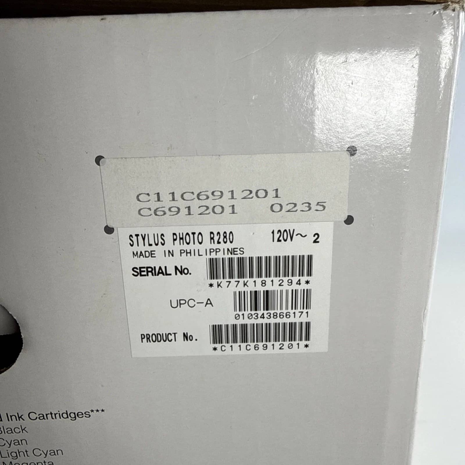Epson Stylus Photo R280 Printers For parts or not working