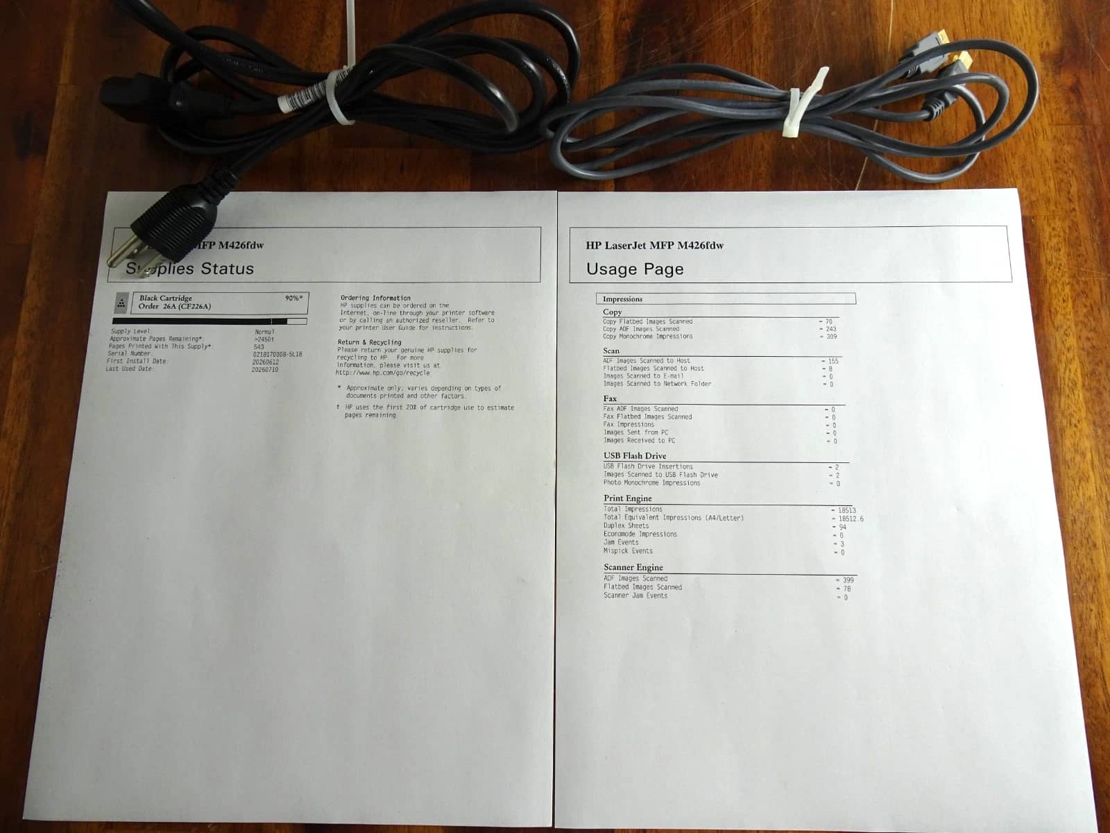 HP HP LaserJet Pro M426fdn Printers Black Used - Good