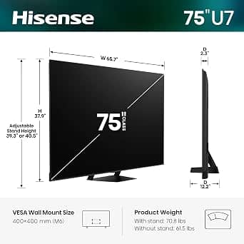 Hisense U7SF TVs 55 inch New
