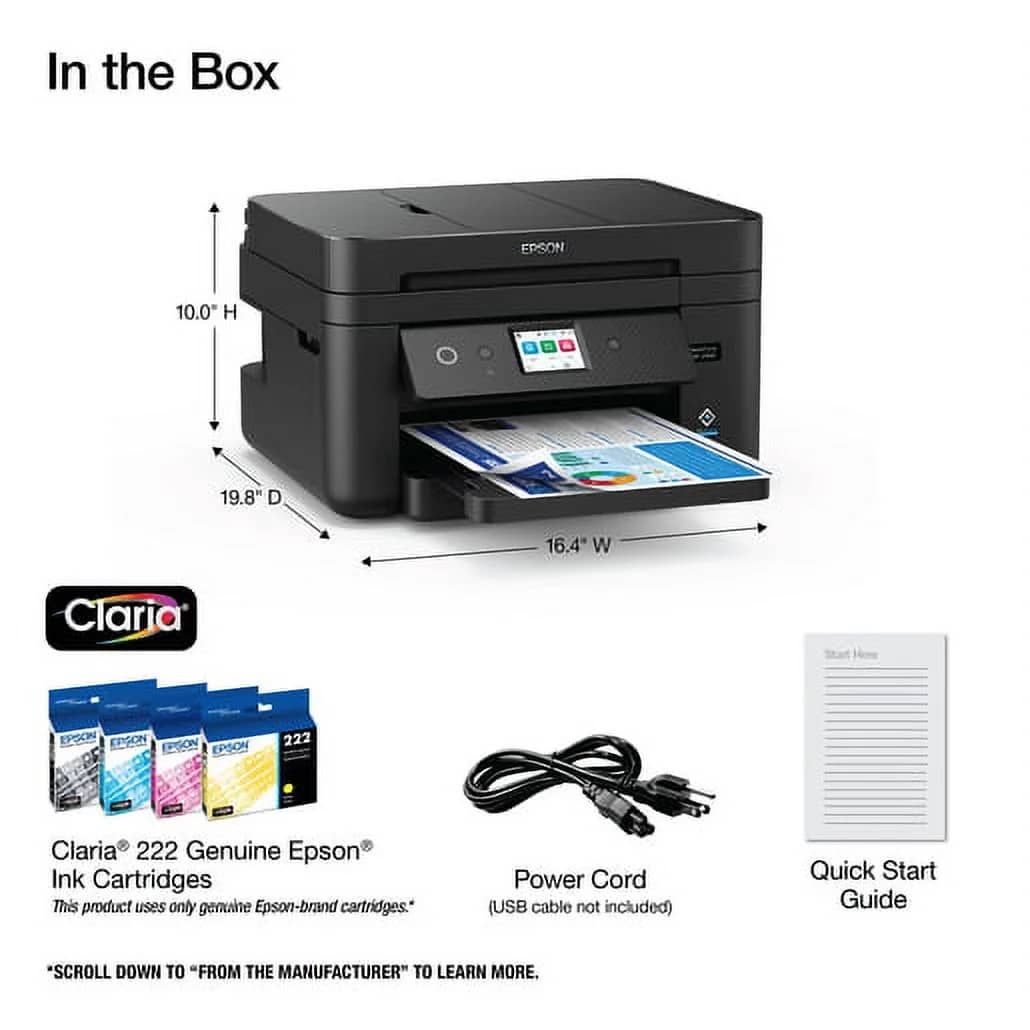 Epson WF-2960 Printers Black New