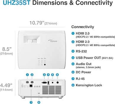 Optoma UHZ35ST Projectors New