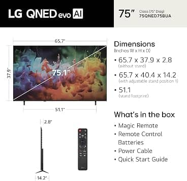 LG QNED75B TVs 50 inch New