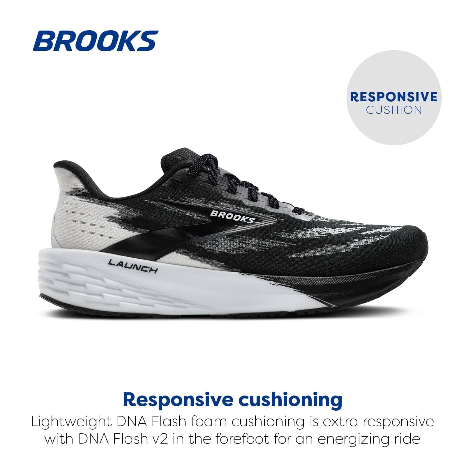 Brooks Launch 11 Sneaker Black 8 New