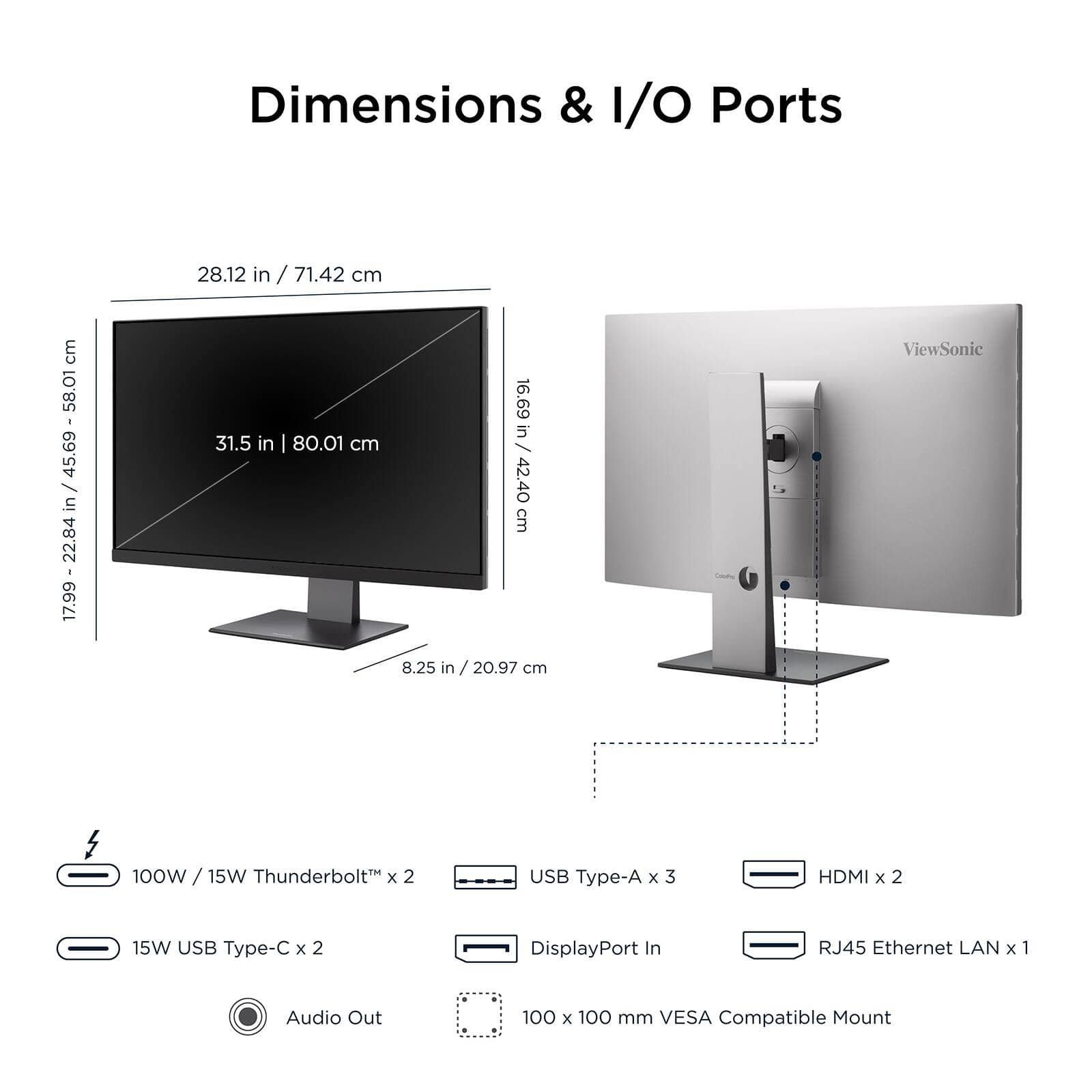 ViewSonic VP3276T-4K Monitors New