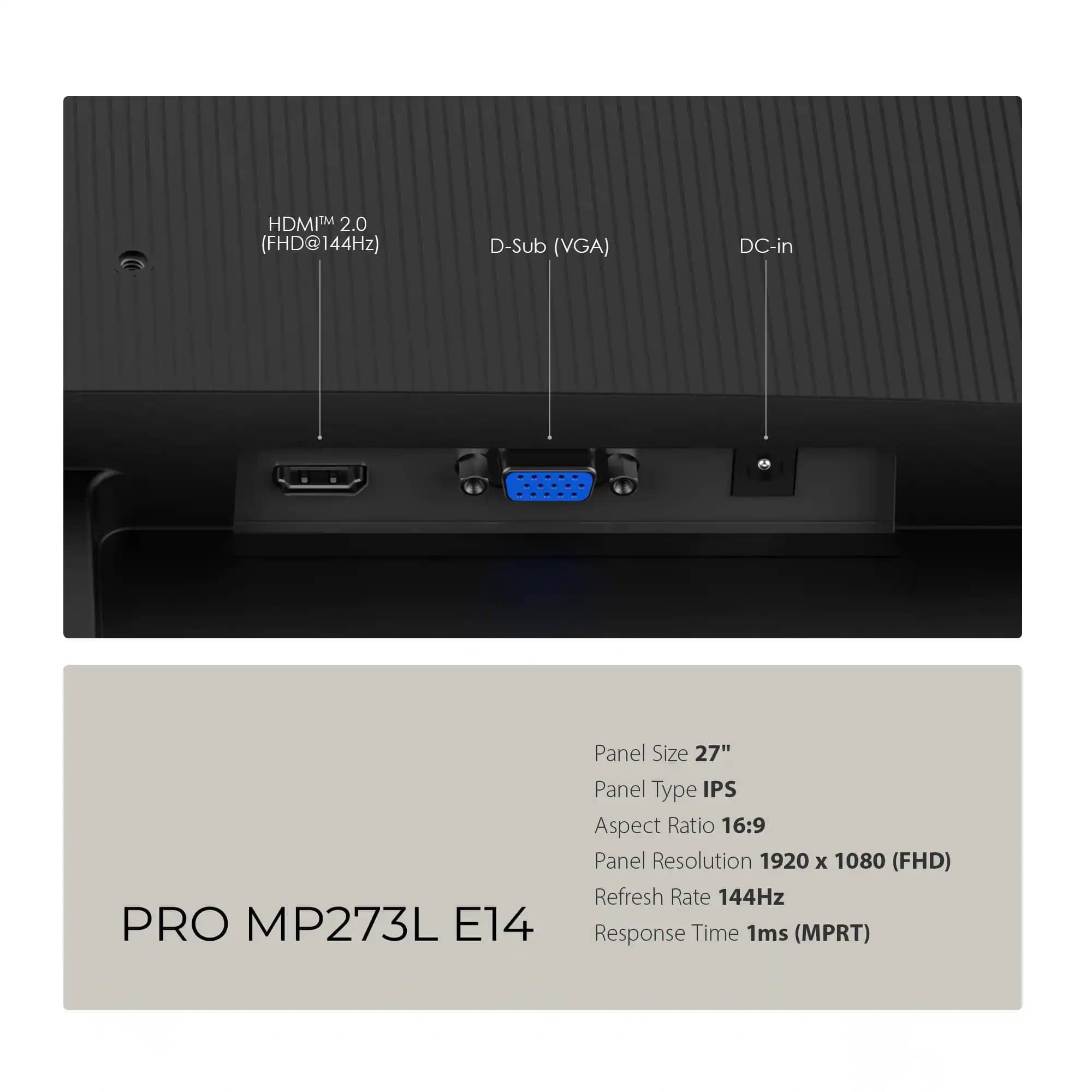 MSI PRO MP273L E14 Monitors New