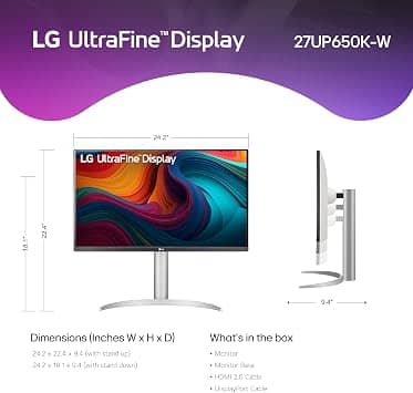 LG 27UP650K-W Monitors New