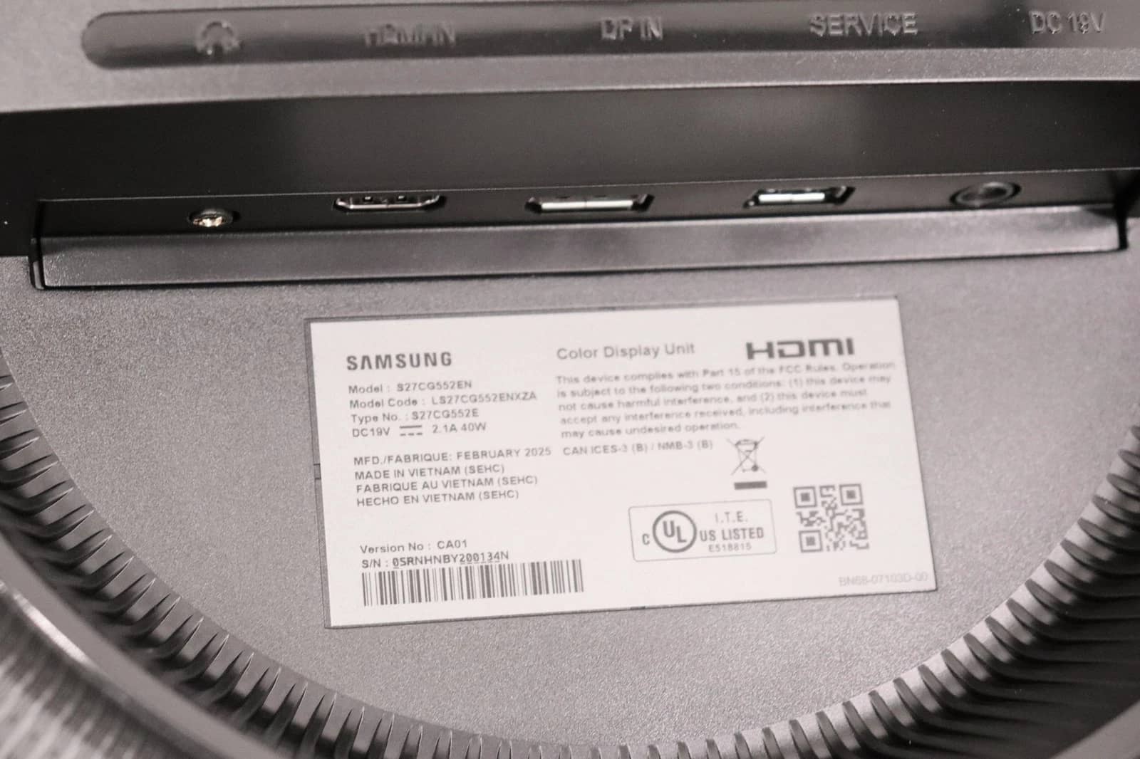 Samsung S27CG552EN Monitors New