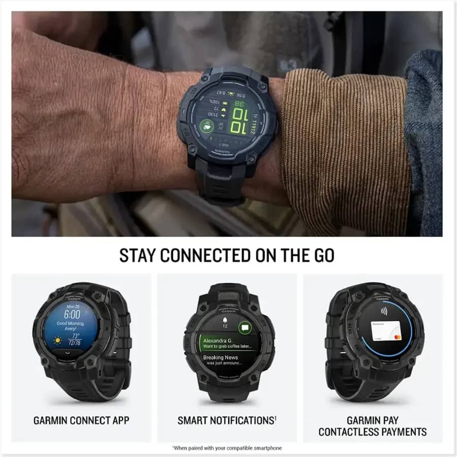 Garmin Instinct 3 AMOLED Smartwatches Green 50mm New