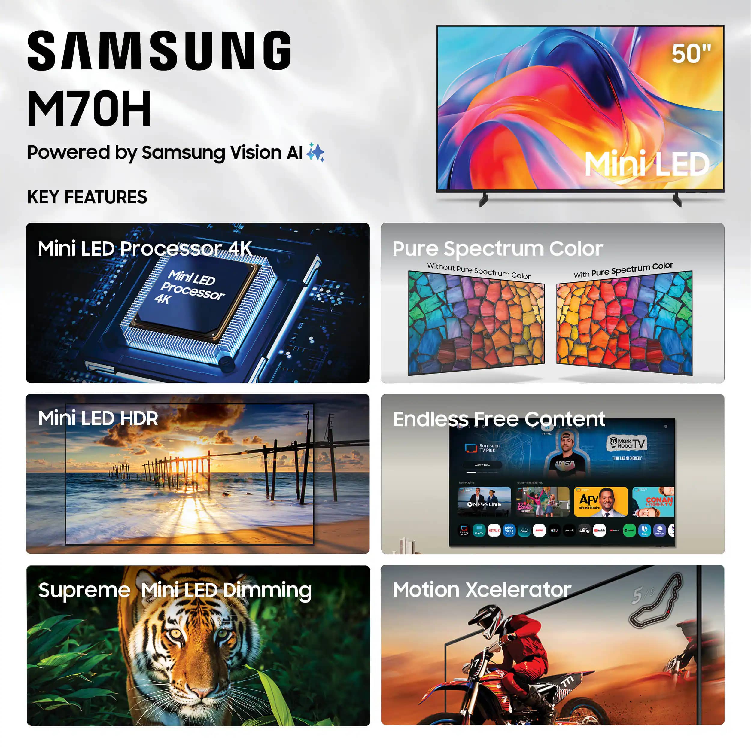 Samsung M70H TVs 43 inch New