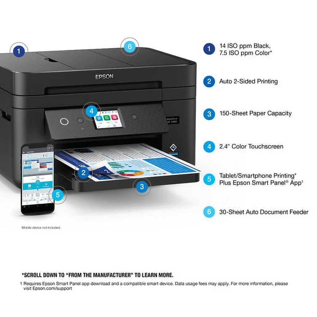 Epson WF-2960 Printers Black New