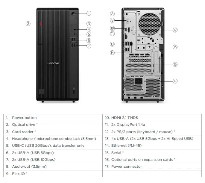 Lenovo ThinkCentre M90t Gen 6 Computers 512GB 16GB New