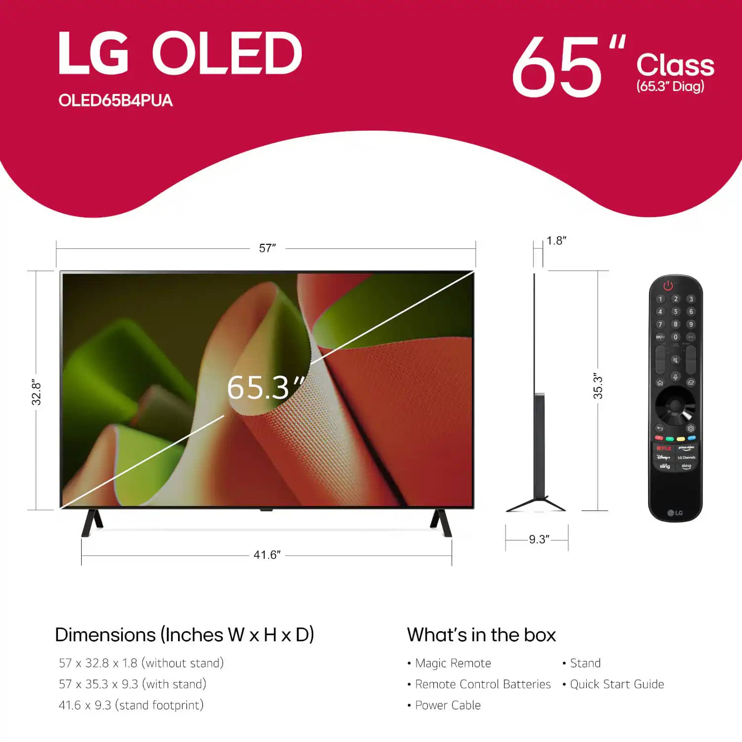 LG B4 TVs 55 inch Used - Good