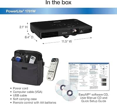 Epson PowerLite 1781W Projectors Used - Very Good