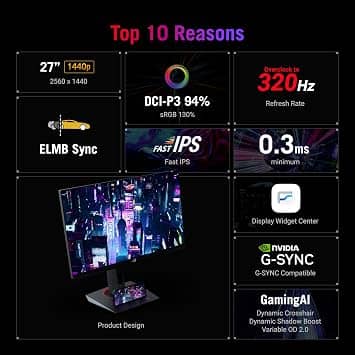 ASUS XG27ACMS Monitors New