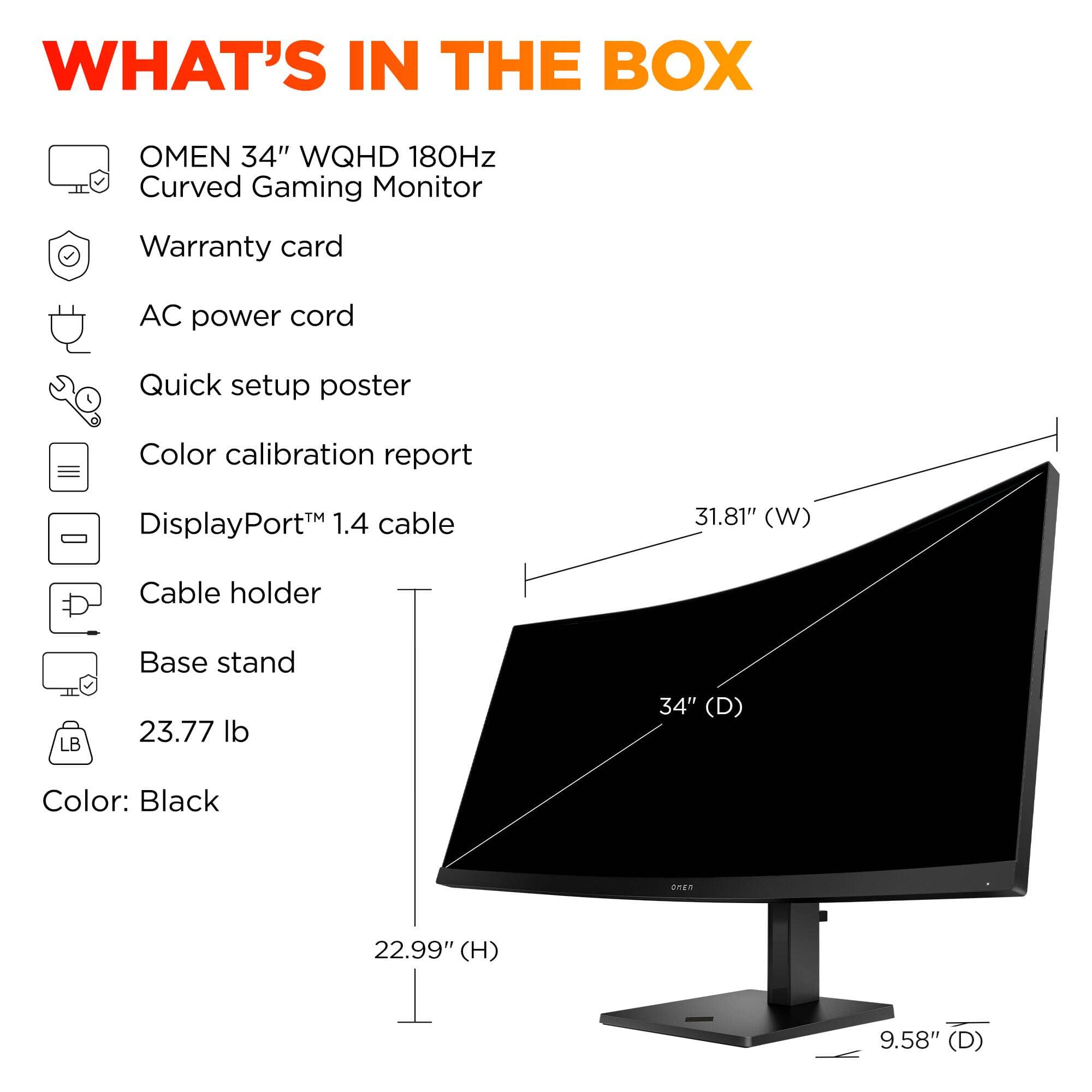 HP OMEN OMEN 34c G2 Monitors New
