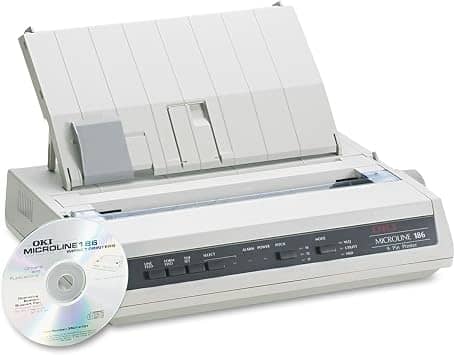 OKI MICROLINE 186 Printers White Refurbished - Excellent
