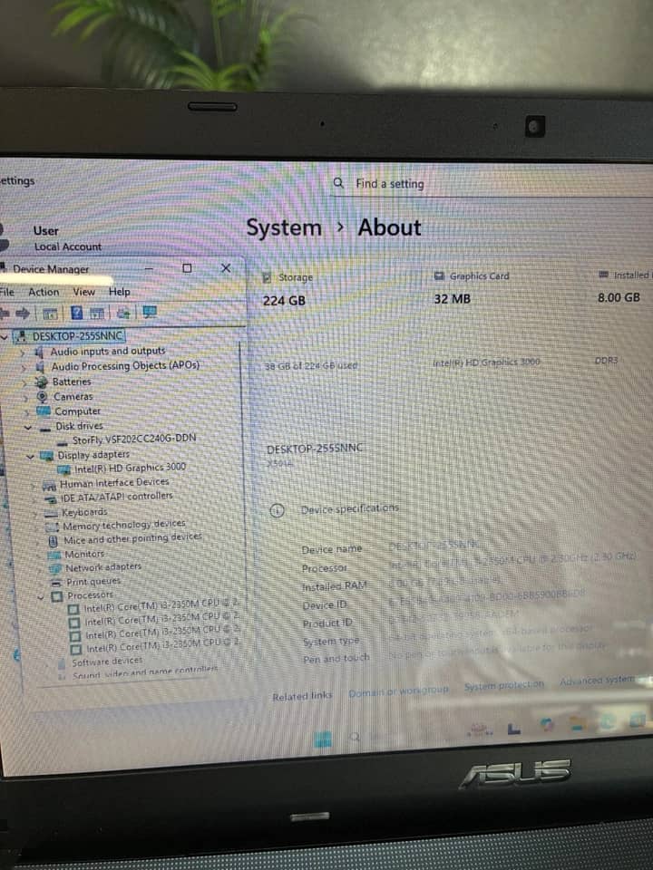 ASUS Vivobook X501A Computers 320GB 4GB For parts or not working