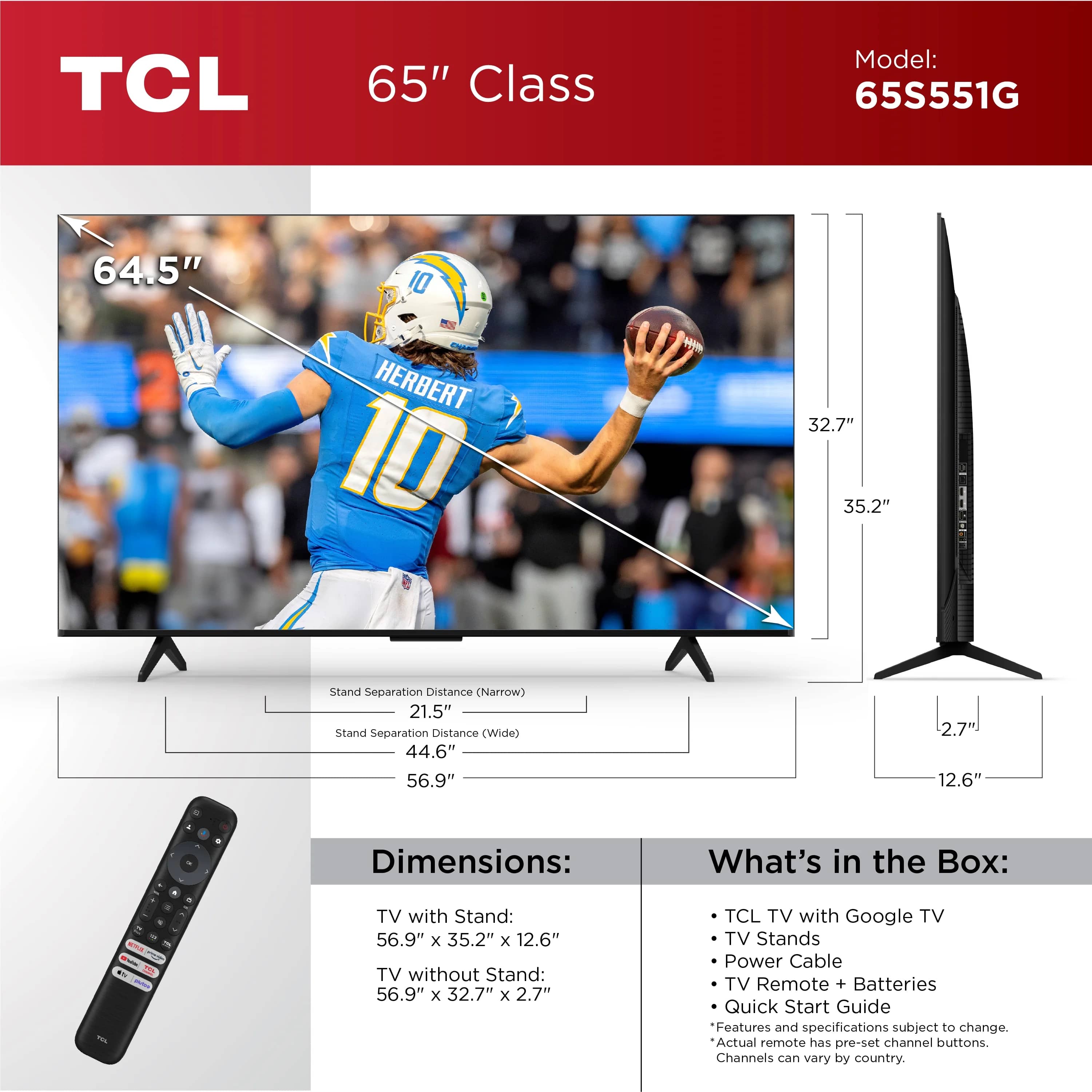 TCL S5 TVs 50 inch New