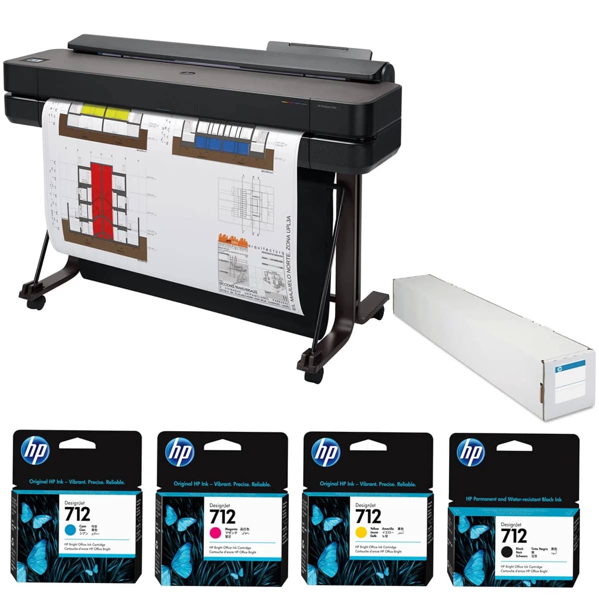 HP HP DesignJet T650 Printers Black New