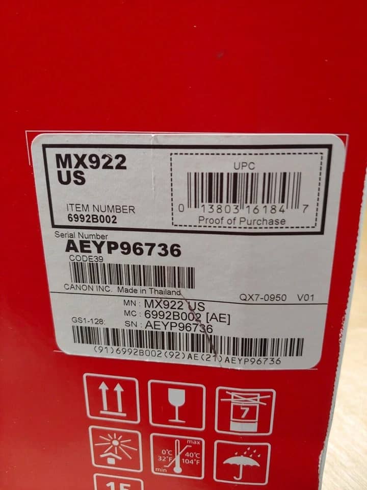 Canon Canon PIXMA MX922 Printers New