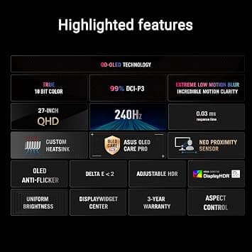 ASUS XG27AQDMES Monitors New