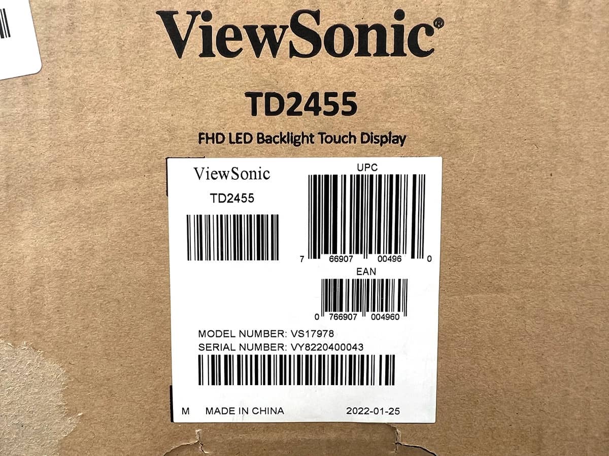 ViewSonic TD2455 Monitors New
