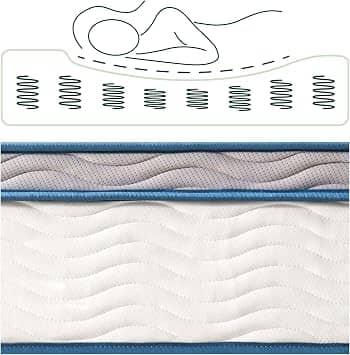 Zinus Spring Sensation Hybrid Mattress Mattresses New Twin 8"
