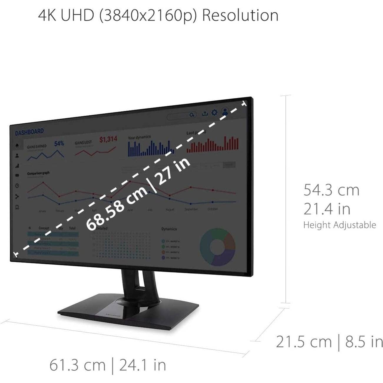 ViewSonic VP2768A-4K Monitors Refurbished - Premium
