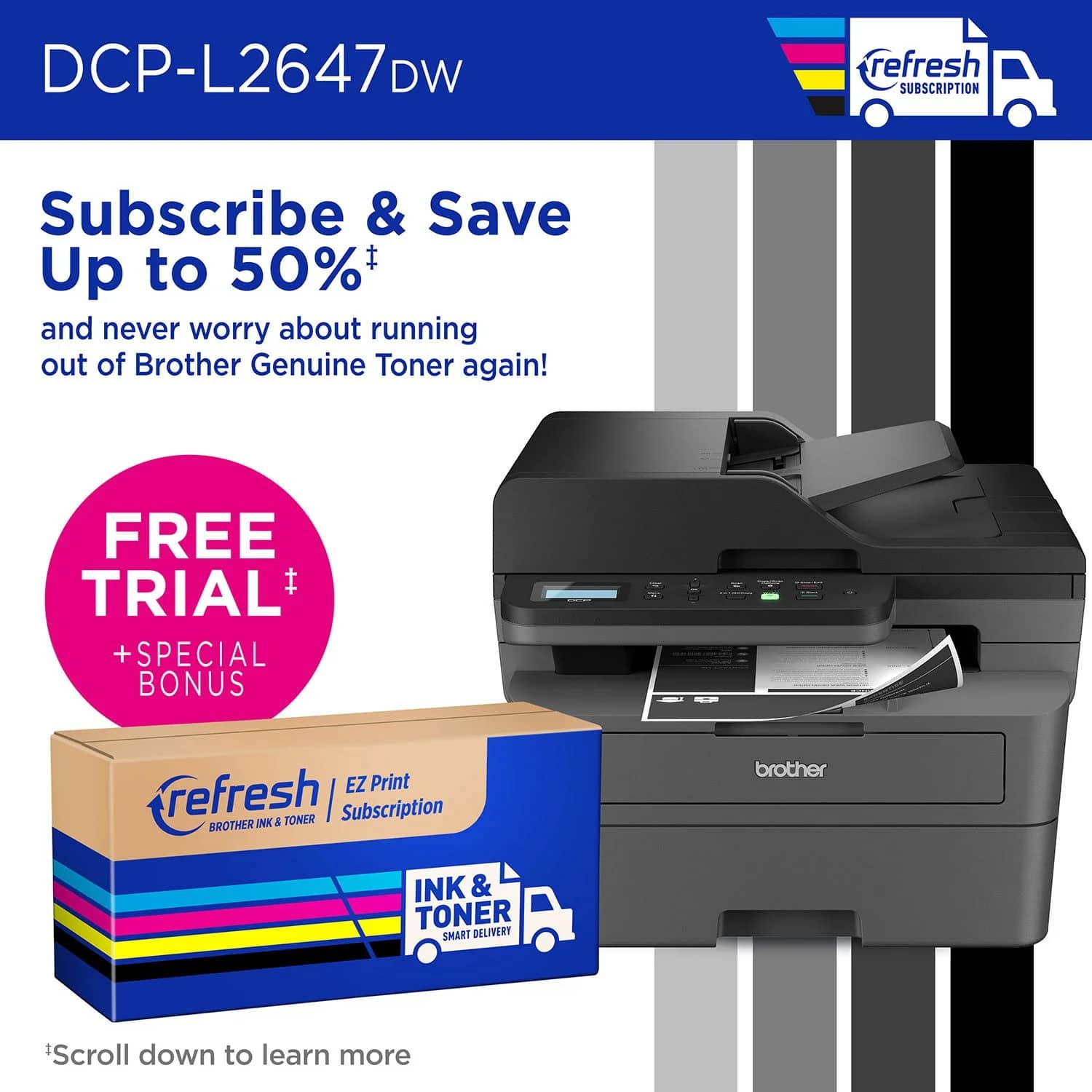 Brother DCP-L2647DW Printers Black New