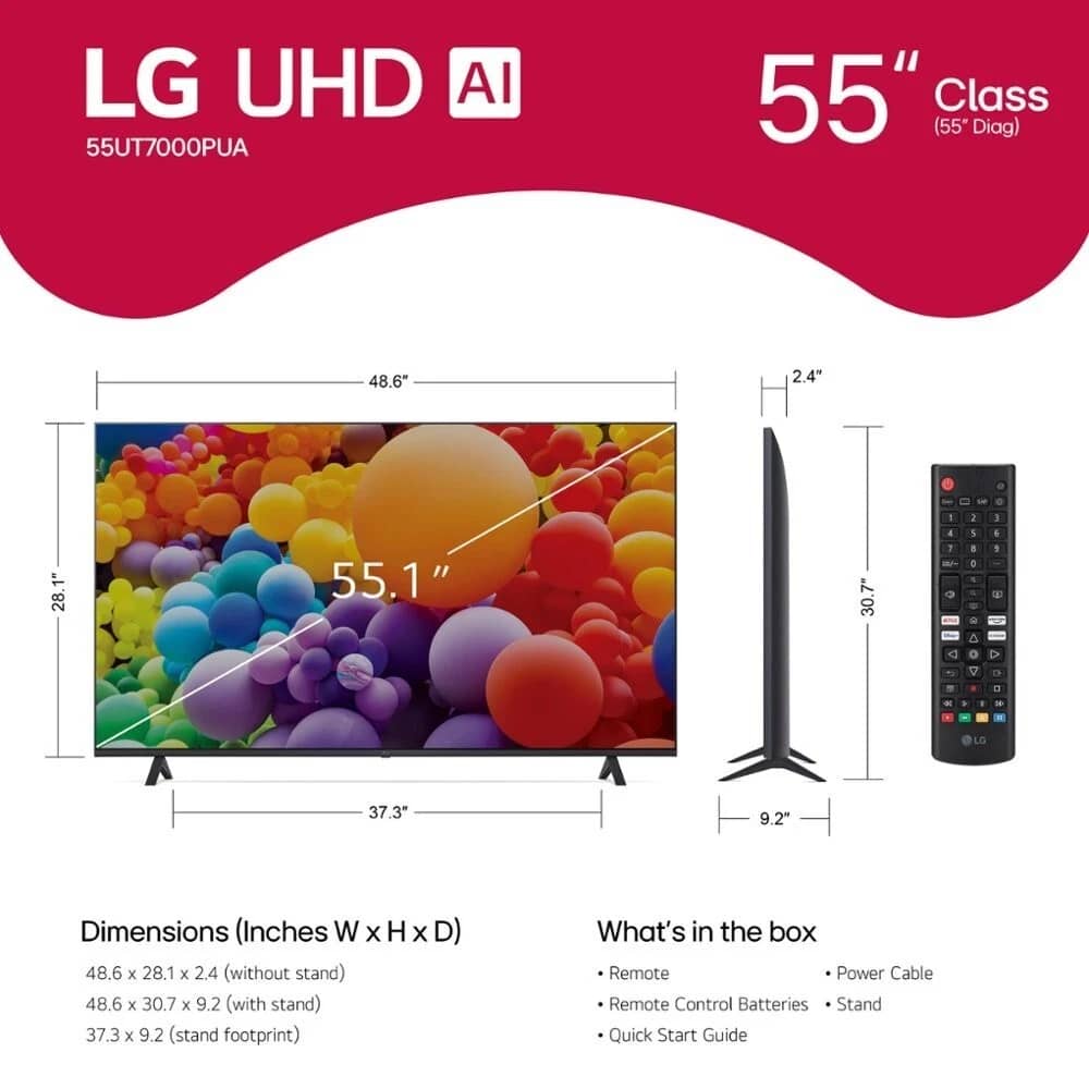 LG UT70 TVs 55 inch New