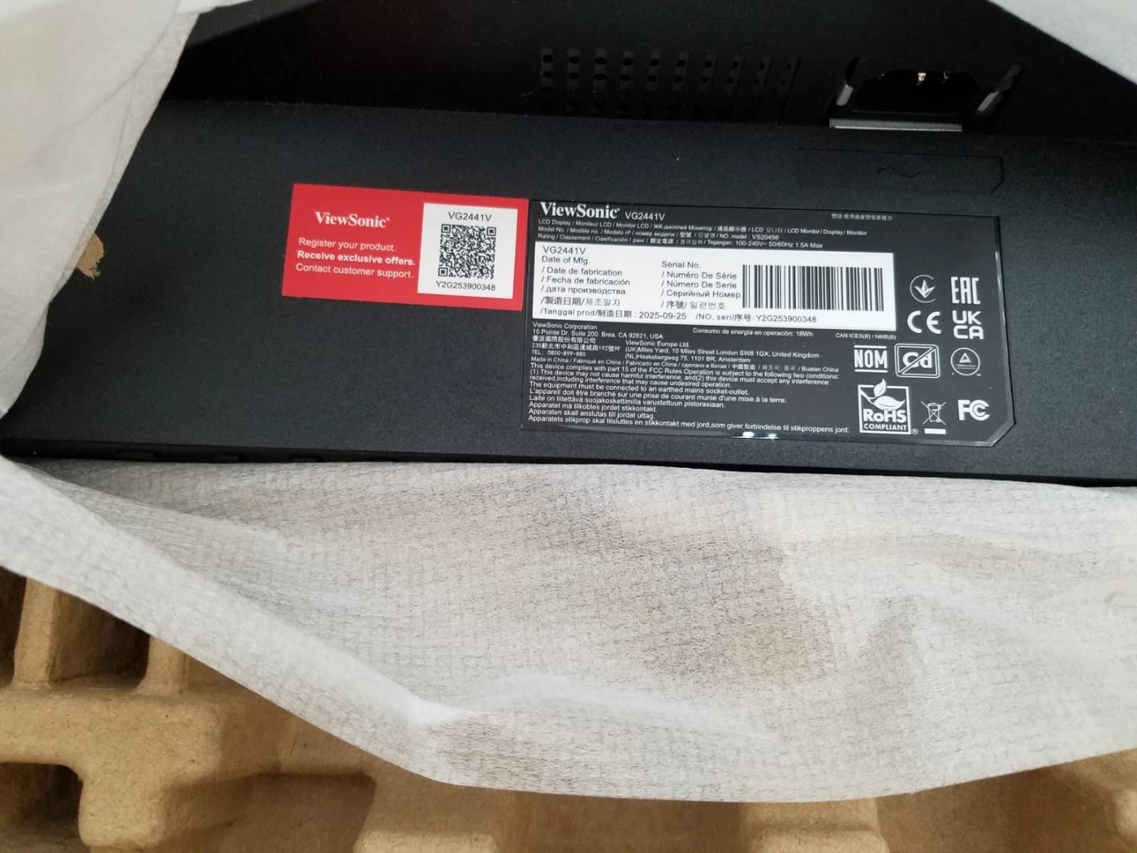 ViewSonic VG2441V Monitors New