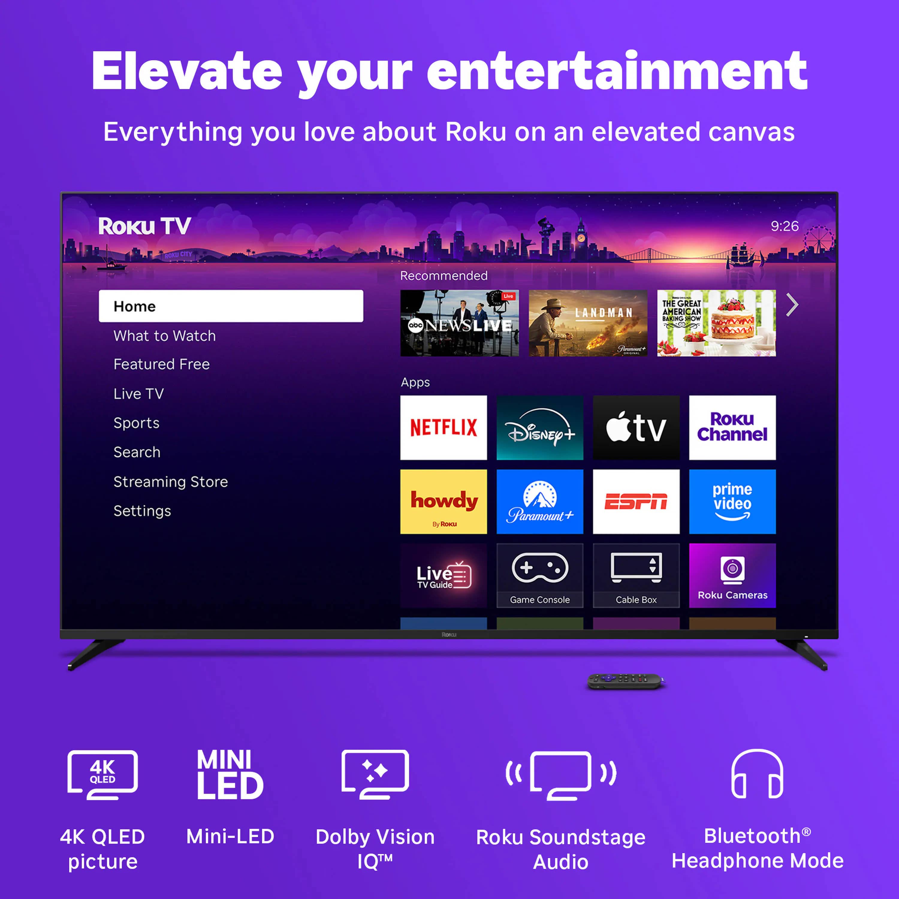 Roku R8C5 TVs 65 inch New