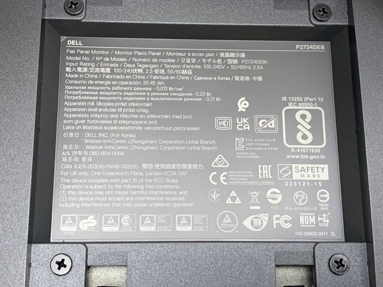 Dell P2724DEB Monitors New