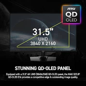 MSI MAG 322UP QD-OLED E16 Monitors New