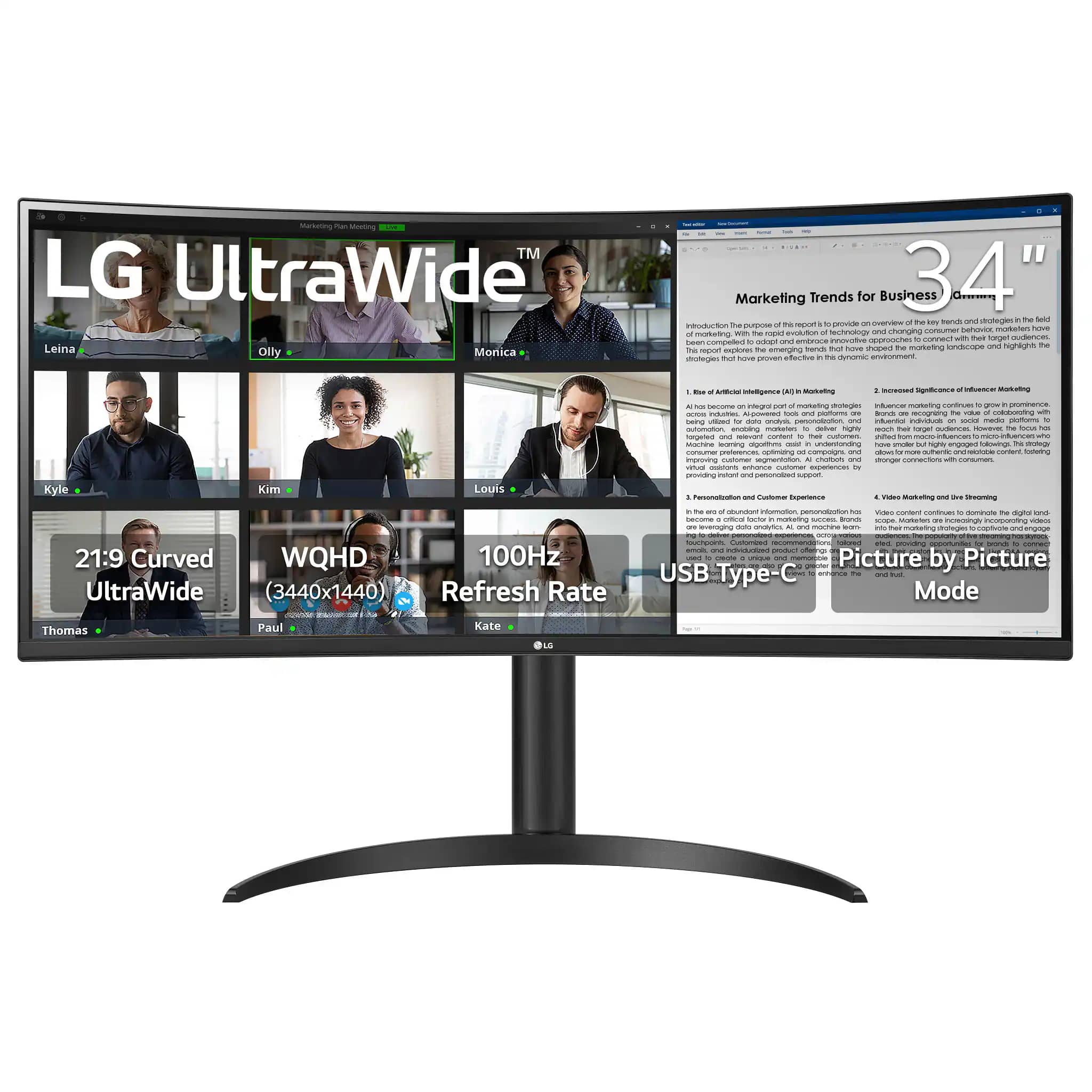 LG 34WR55QK-B Monitors New