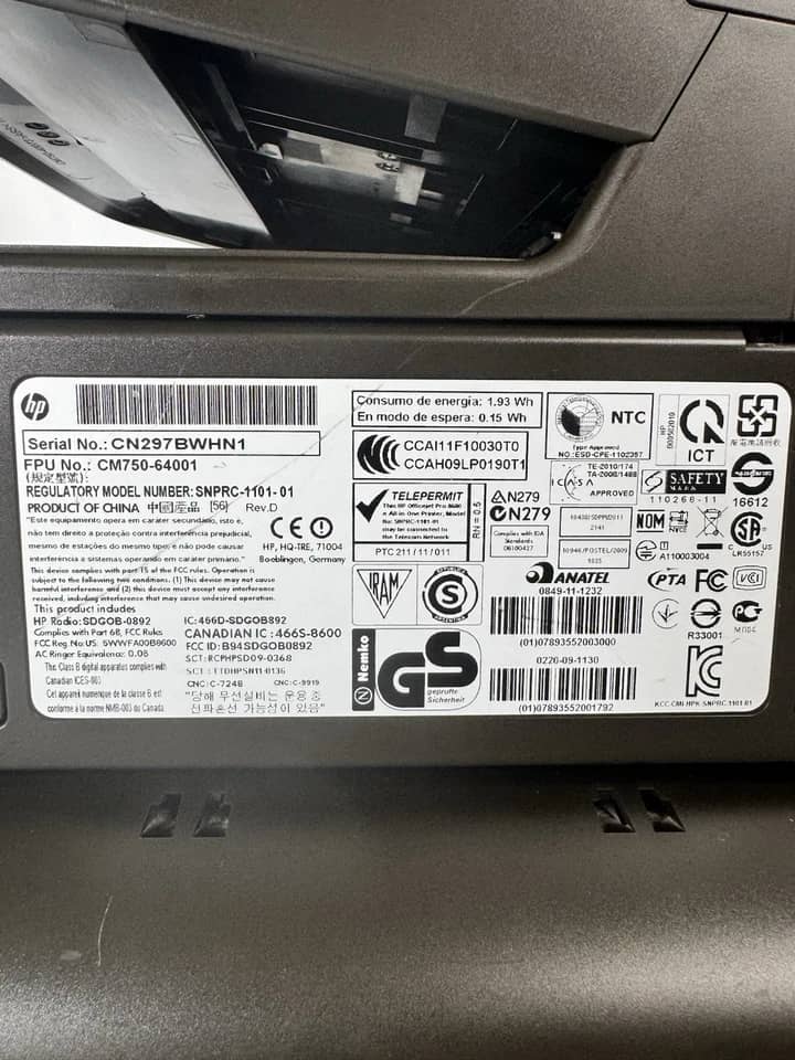HP HP OfficeJet Pro 8600 Printers For parts or not working