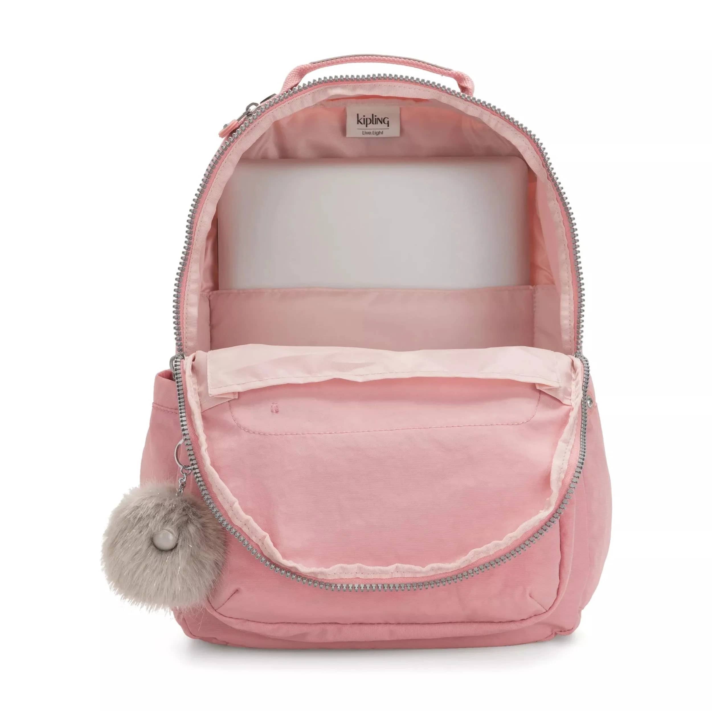 Kipling Seoul Backpack Women's bags Black Large New Nylon